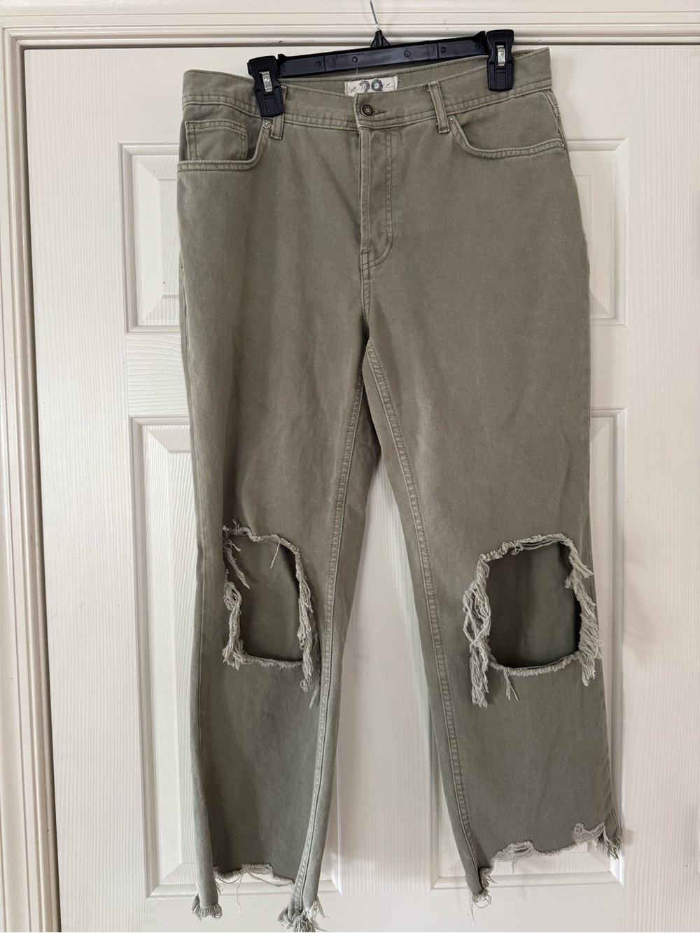 We the Free Free People Size 29 Olive-Grey Denim Jeans